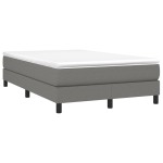 vidaXL Cadru de pat fără saltea, gri închis, 120x200 cm, textil