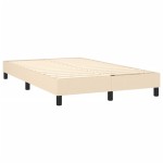 vidaXL Cadru de pat fără saltea, crem, 120x200 cm, textil