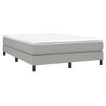vidaXL Cadru de pat fără saltea, gri deschis, 140x190 cm, textil