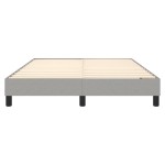 vidaXL Cadru de pat fără saltea, gri deschis, 140x190 cm, textil