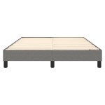 vidaXL Cadru de pat fără saltea, gri închis, 140x190 cm, textil
