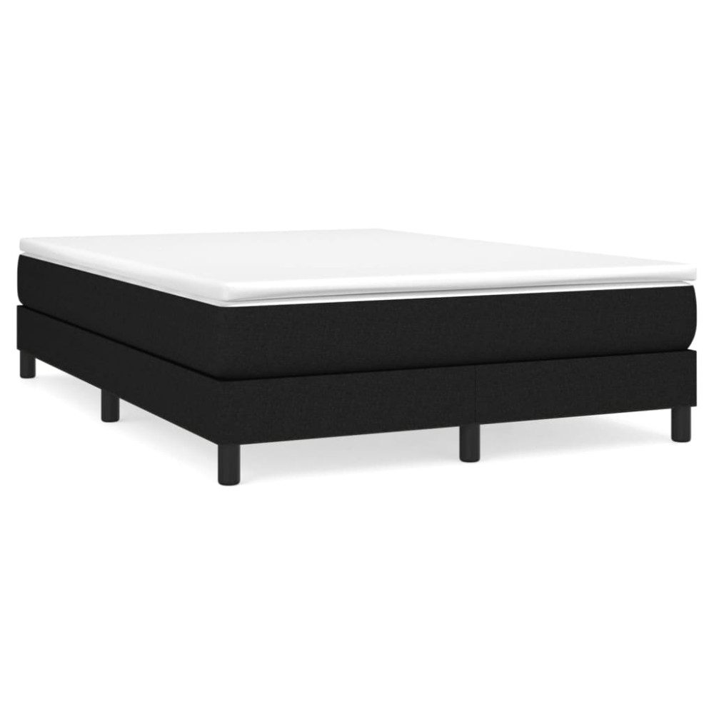 vidaXL Cadru de pat fără saltea, negru, 140x190 cm, textil