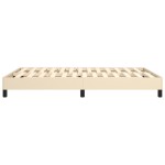 vidaXL Cadru de pat cu arcuri, crem, 140x190 cm, textil