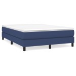 vidaXL Cadru de pat fără saltea, albastru, 140x190 cm, textil