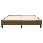 vidaXL Cadru de pat fără saltea, maro închis, 140x200 cm, textil vidaXL Cadru de pat fără saltea, maro închis, 140x200 cm, textil