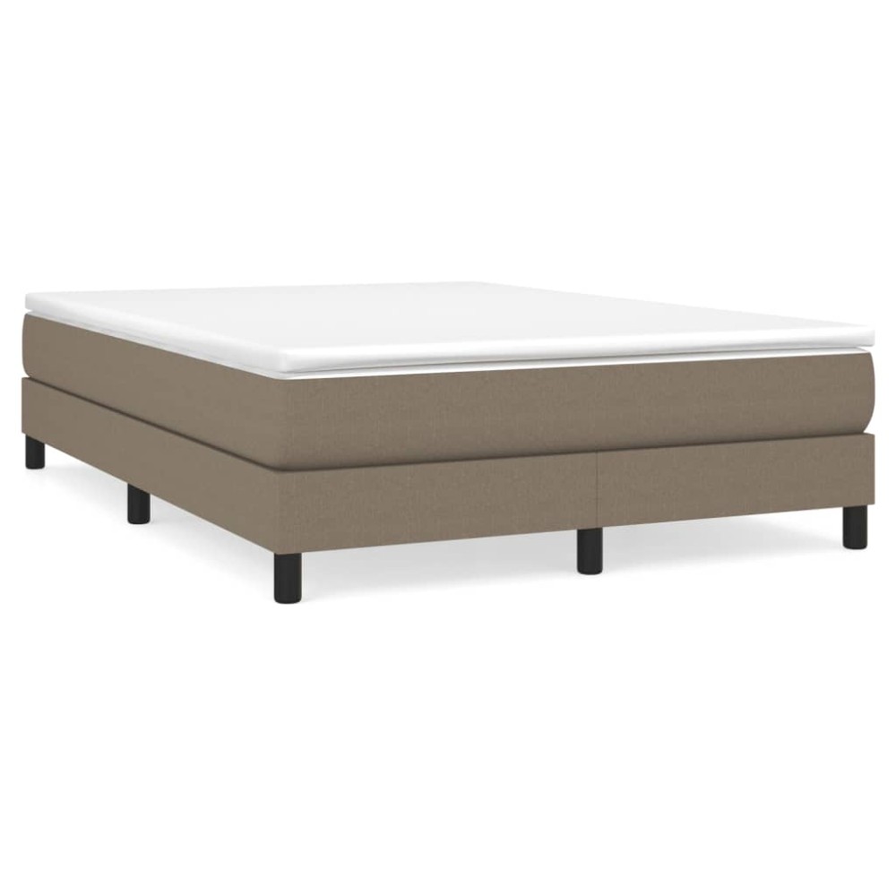 vidaXL Cadru de pat fără saltea, gri taupe, 140x200 cm, textil