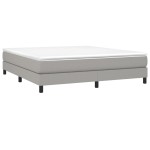 vidaXL Cadru de pat fără saltea, gri deschis, 160x200 cm, textil