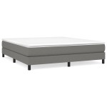 vidaXL Cadru de pat fără saltea, gri închis, 160x200 cm, textil
