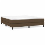 vidaXL Cadru de pat fără saltea, maro închis, 160x200 cm, textil vidaXL Cadru de pat fără saltea, maro închis, 160x200 cm, textil