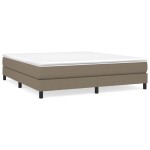 vidaXL Cadru de pat fără saltea, gri taupe, 160x200 cm, textil vidaXL Cadru de pat fără saltea, gri taupe, 160x200 cm, textil
