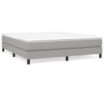 vidaXL Cadru de pat fără saltea, gri deschis, 180x200 cm, textil