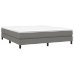 vidaXL Cadru de pat fără saltea, gri închis, 180x200 cm, textil