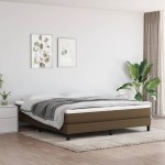 vidaXL Cadru de pat fără saltea, maro închis, 180x200 cm, textil vidaXL Cadru de pat fără saltea, maro închis, 180x200 cm, textil