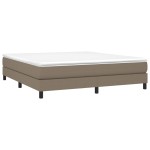 vidaXL Cadru de pat fără saltea, gri taupe, 180x200 cm, textil vidaXL Cadru de pat fără saltea, gri taupe, 180x200 cm, textil
