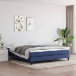 vidaXL Cadru de pat fără saltea, albastru, 180x200 cm, textil