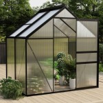 vidaXL Seră, antracit, 2,47 m², aluminiu vidaXL Seră, antracit, 2,47 m², aluminiu