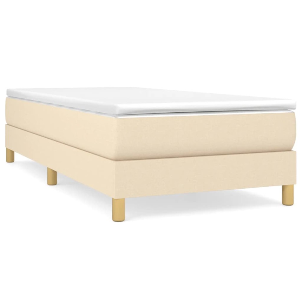 vidaXL Cadru de pat fără saltea cremă 80x200 cm țesătură