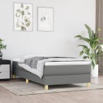 vidaXL Cadru de pat fără saltea, gri închis, 90x190 cm, textil vidaXL Cadru de pat fără saltea, gri închis, 90x190 cm, textil