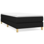 vidaXL Cadru de pat fără saltea țesătură neagră 90x190 cm vidaXL Cadru de pat fără saltea țesătură neagră 90x190 cm