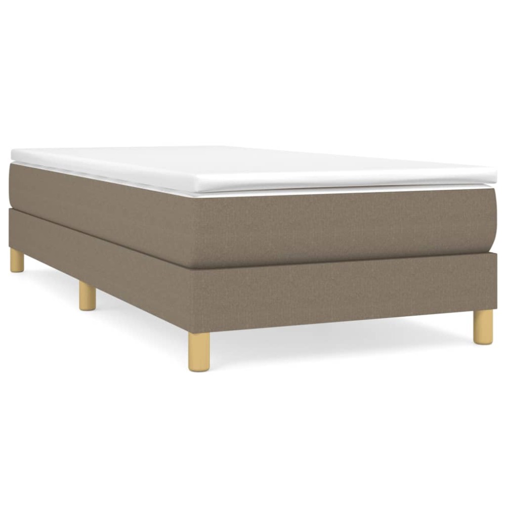 vidaXL Cadru de pat fără saltea Taupe 90x190 cm Stofa