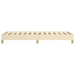 vidaXL Cadru de pat fără saltea cremă 90x190 cm țesătură