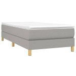 vidaXL Cadru de pat fără saltea, gri deschis, 90x200 cm, textil