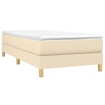 vidaXL Cadru de pat fără saltea cremă 90x200 cm țesătură vidaXL Cadru de pat fără saltea cremă 90x200 cm țesătură
