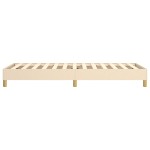 vidaXL Cadru de pat fără saltea cremă 90x200 cm țesătură vidaXL Cadru de pat fără saltea cremă 90x200 cm țesătură