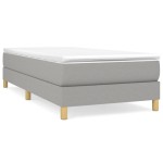 vidaXL Cadru de pat fără saltea, gri deschis, 100x200 cm, textil