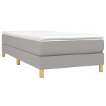 vidaXL Cadru de pat fără saltea, gri deschis, 100x200 cm, textil