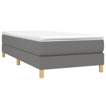 vidaXL Cadru de pat fără saltea, gri închis, 100x200 cm, textil
