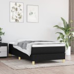 vidaXL Cadru de pat fără saltea, negru, 100x200 cm, textil vidaXL Cadru de pat fără saltea, negru, 100x200 cm, textil