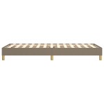 vidaXL Cadru de pat cu arcuri, gri taupe, 100x200 cm, textil