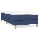 vidaXL Cadru de pat fără saltea țesătură albastră 100x200 cm vidaXL Cadru de pat fără saltea țesătură albastră 100x200 cm
