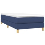 vidaXL Cadru de pat fără saltea țesătură albastră 100x200 cm vidaXL Cadru de pat fără saltea țesătură albastră 100x200 cm