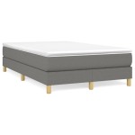 vidaXL Cadru de pat fără saltea, gri închis, 120x200 cm, textil