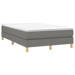 vidaXL Cadru de pat fără saltea, gri închis, 120x200 cm, textil