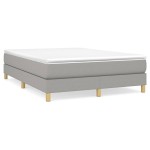 vidaXL Cadru de pat fără saltea, gri deschis, 140x190 cm, textil