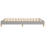vidaXL Cadru de pat fără saltea, gri deschis, 140x190 cm, textil