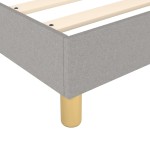 vidaXL Cadru de pat fără saltea, gri deschis, 140x190 cm, textil