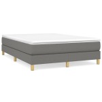 vidaXL Cadru de pat fără saltea, gri închis, 140x190 cm, textil
