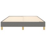 vidaXL Cadru de pat fără saltea, gri închis, 140x190 cm, textil