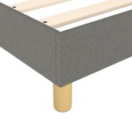 vidaXL Cadru de pat fără saltea, gri închis, 140x190 cm, textil