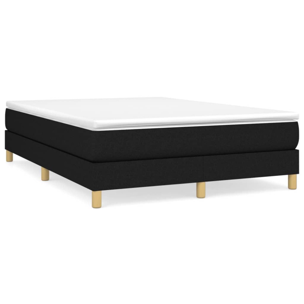 vidaXL Cadru de pat fără saltea, negru, 140x190 cm, textil