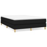 vidaXL Cadru de pat fără saltea, negru, 140x190 cm, textil vidaXL Cadru de pat fără saltea, negru, 140x190 cm, textil