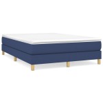 vidaXL Cadru de pat fără saltea, albastru, 140x190 cm, textil