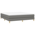 vidaXL Cadru de pat fără saltea, gri închis, 160x200 cm, textil