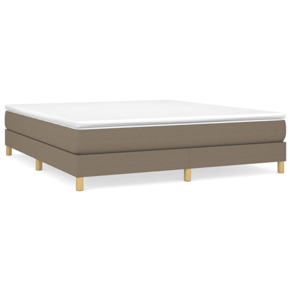 vidaXL Cadru de pat fără saltea, gri taupe, 160x200 cm, textil
