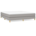 vidaXL Cadru de pat fără saltea, gri deschis, 180x200 cm, textil