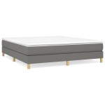 vidaXL Cadru de pat fără saltea, gri închis, 180x200 cm, textil